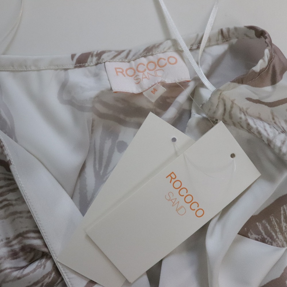 NWT Rococo Sand Ines Maxi Long Skirt Medium Light Brown White Tropical Leaf - Picture 10 of 13